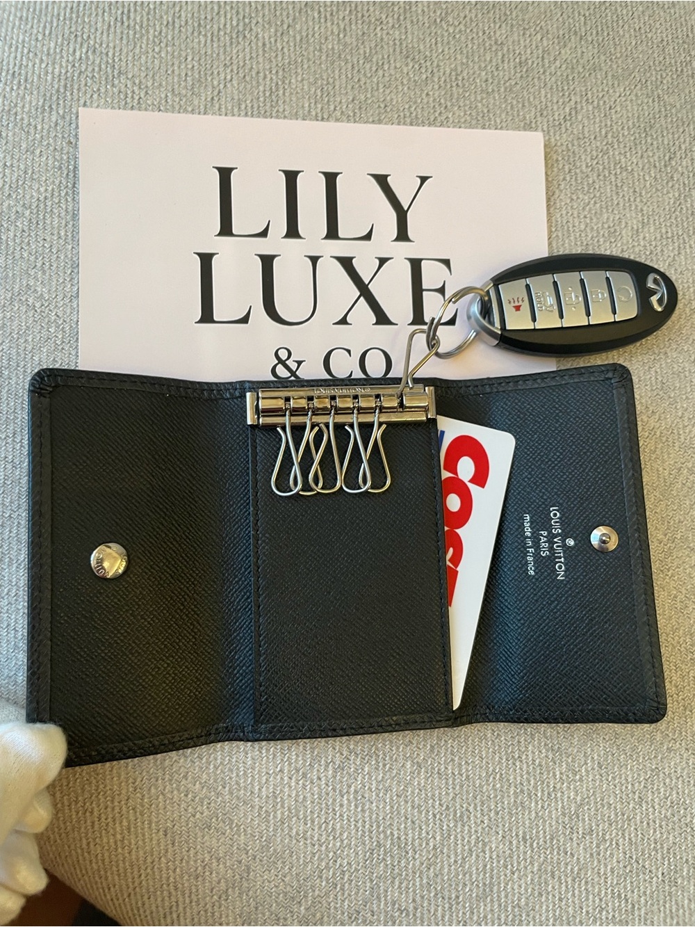 Louis Vuitton Black 6-Key Holder Wallet